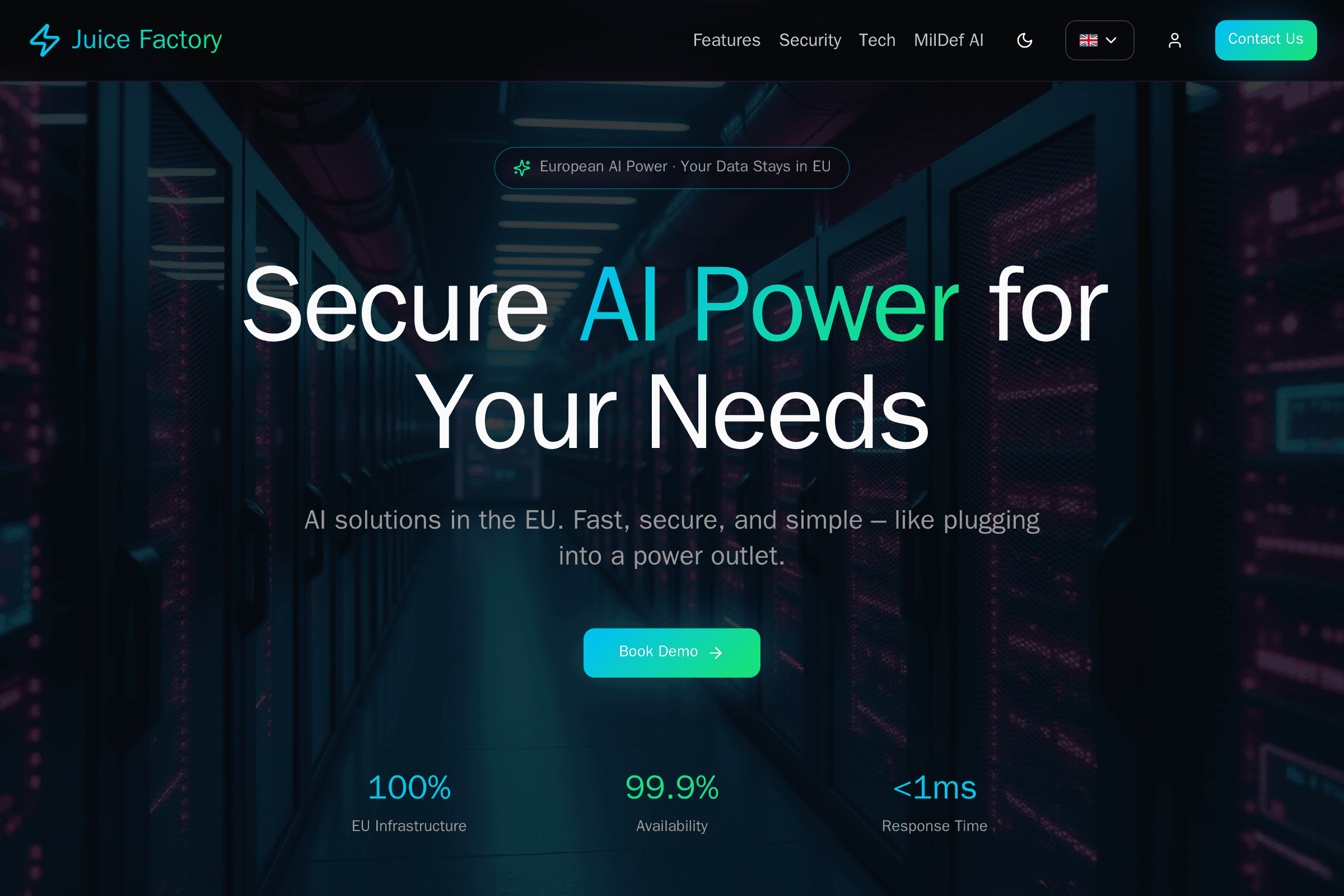 Juice Factory - Säker AI-kraft för Europeiska Företag