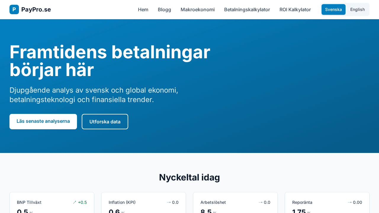 PayPro - Betalningsanalys & Ekonomisk Intelligence - Fintech och betalningsprojekt av Mikael Fallström